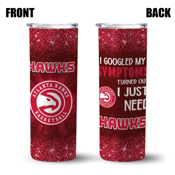 atlanta hawks radiant glitter red skinny tumbler fashion forward.webp