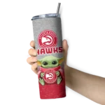 atlanta hawks yoda smile red skinny tumbler best selling 1.webp