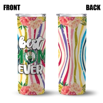 boston celtics flower cluster skinny tumbler fashion forward.webp