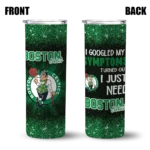 boston celtics radiant glitter green skinny tumbler best selling 1.webp