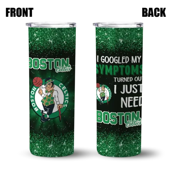 boston celtics radiant glitter green skinny tumbler fashion forward.webp