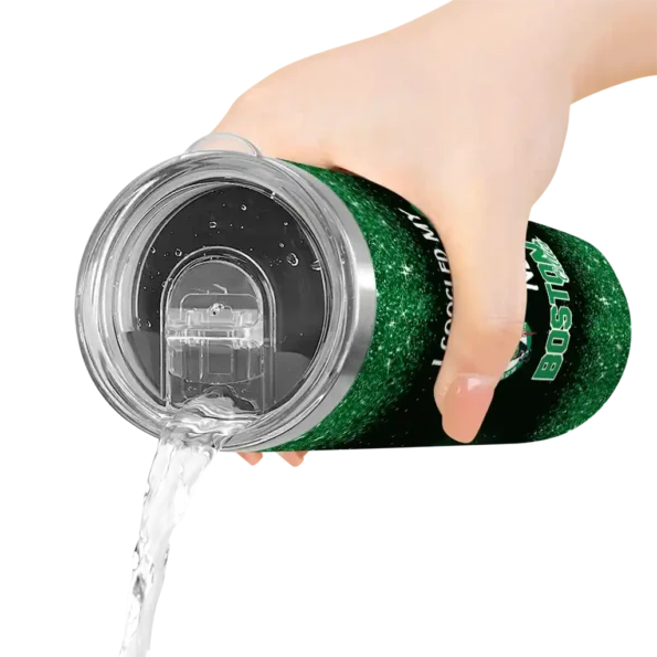 boston celtics radiant glitter green skinny tumbler latest model.webp