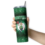 boston celtics radiant glitter green skinny tumbler best selling 1.webp