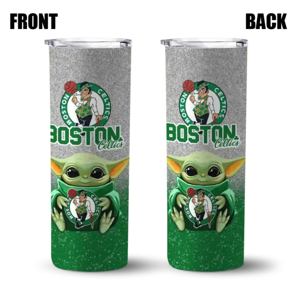 boston celtics yoda smile green skinny tumbler fashion forward.webp