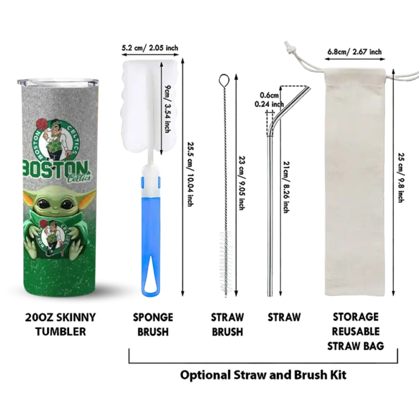 boston celtics yoda smile green skinny tumbler new arrival.webp