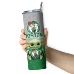 boston celtics yoda smile green skinny tumbler best selling 1.webp