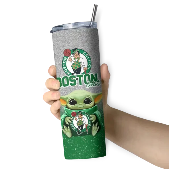 boston celtics yoda smile green skinny tumbler premium grade.webp