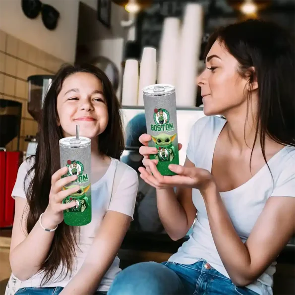 boston celtics yoda smile green skinny tumbler trendy.webp