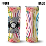 brooklyn nets flower cluster skinny tumbler best selling 1.webp
