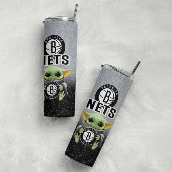 brooklyn nets yoda smile black skinny tumbler top rated.webp