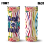 charlotte hornets flower cluster skinny tumbler best selling 1.webp