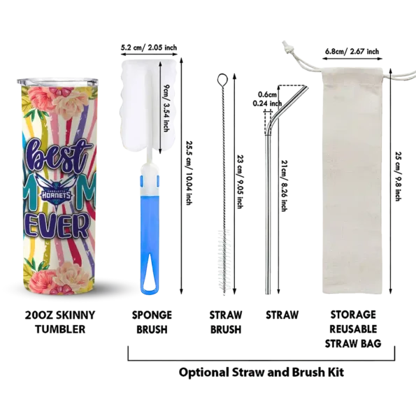 charlotte hornets flower cluster skinny tumbler new arrival.webp