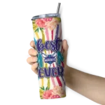 charlotte hornets flower cluster skinny tumbler best selling 1.webp