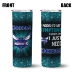 charlotte hornets radiant glitter teal skinny tumbler best selling 1.webp