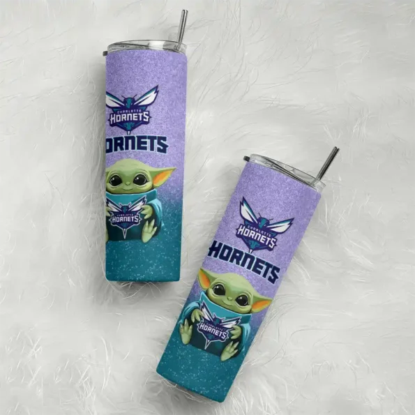 charlotte hornets yoda smile teal skinny tumbler top rated.webp