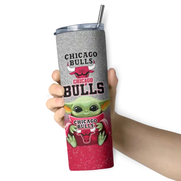chicago bulls yoda smile red skinny tumbler premium grade.webp