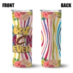 cleveland cavaliers flower cluster skinny tumbler best selling 1.webp