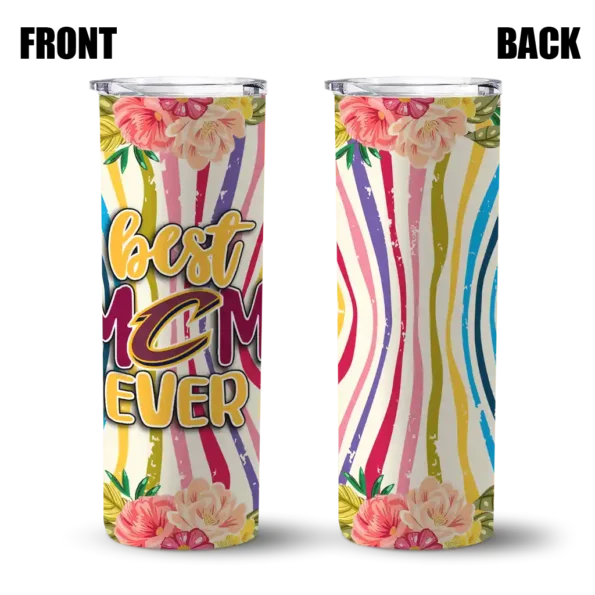 cleveland cavaliers flower cluster skinny tumbler fashion forward.webp
