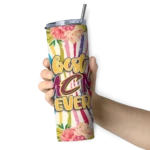cleveland cavaliers flower cluster skinny tumbler best selling 1.webp