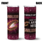 cleveland cavaliers radiant glitter wine skinny tumbler best selling 1.webp