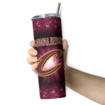 cleveland cavaliers radiant glitter wine skinny tumbler best selling 1.webp