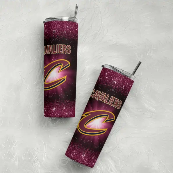 cleveland cavaliers radiant glitter wine skinny tumbler top rated.webp