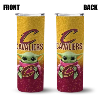 cleveland cavaliers yoda smile wine skinny tumbler fashion forward.webp