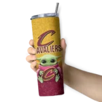 cleveland cavaliers yoda smile wine skinny tumbler best selling 1.webp