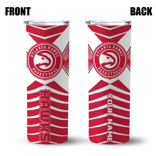 custom atlanta hawks camo texture red skinny tumbler fashion forward.webp