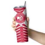 custom atlanta hawks camo texture red skinny tumbler best selling 1.webp