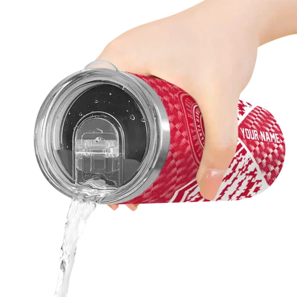 custom atlanta hawks monogram burst red white skinny tumbler latest model.webp