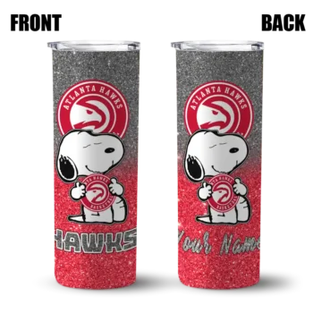 custom atlanta hawks snoopy attitude red skinny tumbler fashion forward.webp