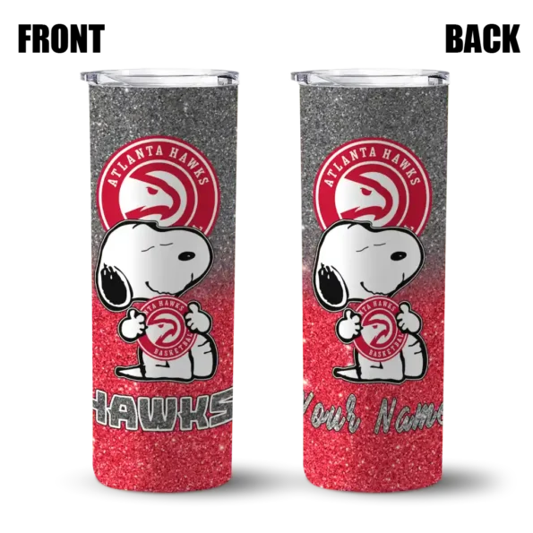 custom atlanta hawks snoopy attitude red skinny tumbler fashion forward.webp