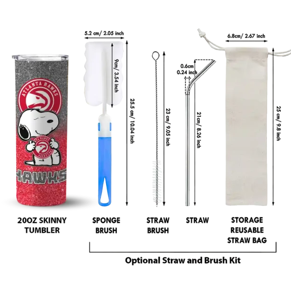 custom atlanta hawks snoopy attitude red skinny tumbler new arrival.webp
