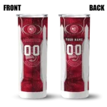 custom atlanta hawks stacked diamond red skinny tumbler best selling 1.webp