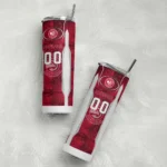 custom atlanta hawks stacked diamond red skinny tumbler best selling 1.webp