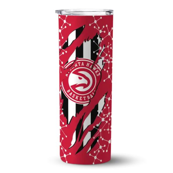 custom atlanta hawks star pop red black skinny tumbler best selling 1.webp