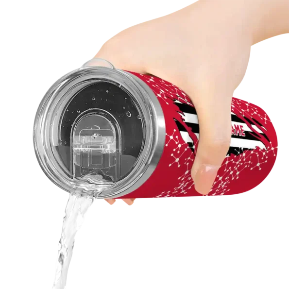 custom atlanta hawks star pop red black skinny tumbler latest model.webp