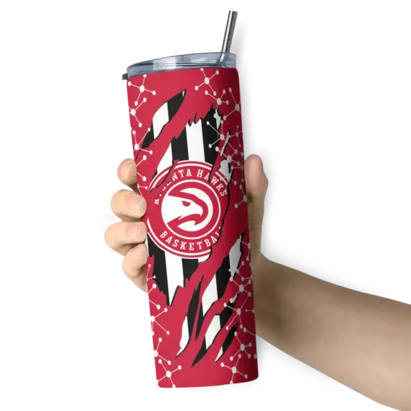 custom atlanta hawks star pop red black skinny tumbler premium grade.webp