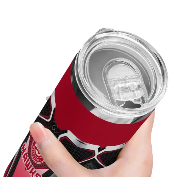 custom atlanta hawks superman emblem red black skinny tumbler high quality.webp