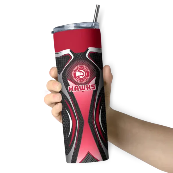 custom atlanta hawks superman emblem red black skinny tumbler premium grade.webp