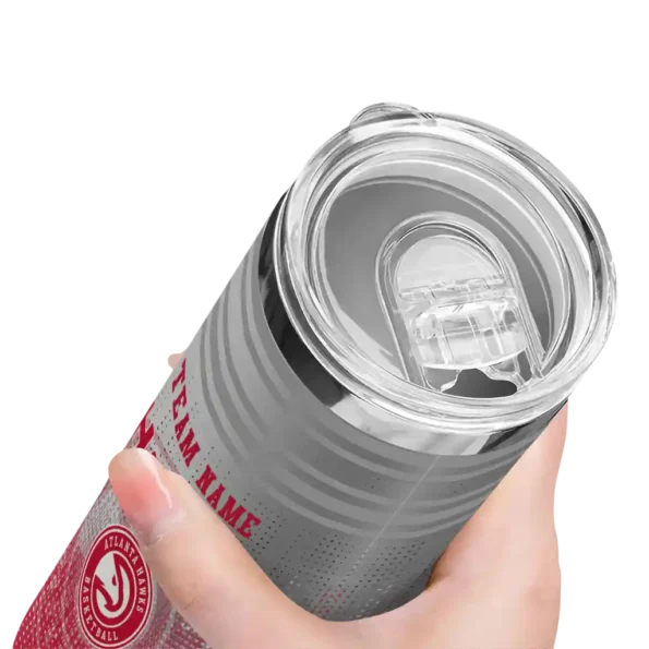 custom atlanta hawks swirl texture red skinny tumbler high quality.webp