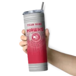 custom atlanta hawks swirl texture red skinny tumbler best selling 1.webp