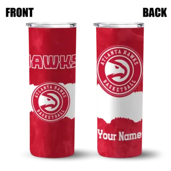 custom atlanta hawks torn band red white skinny tumbler fashion forward.webp