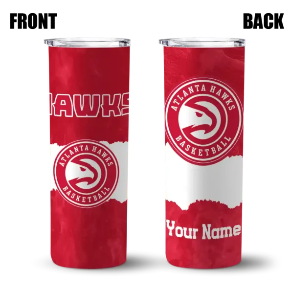 custom atlanta hawks torn band red white skinny tumbler fashion forward.webp