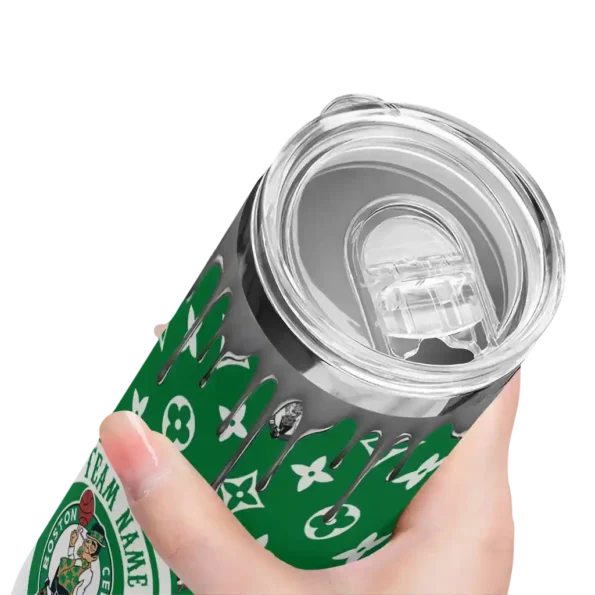 custom boston celtics camo streak green skinny tumbler high quality.webp