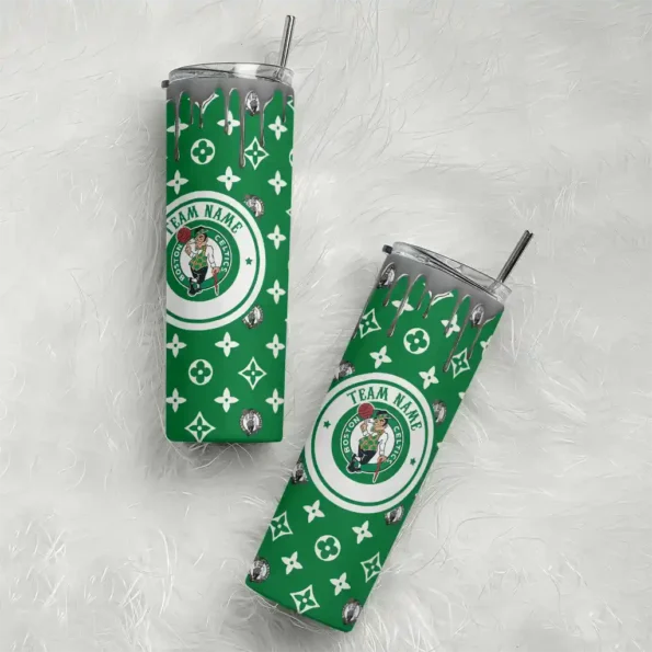 custom boston celtics camo streak green skinny tumbler top rated.webp