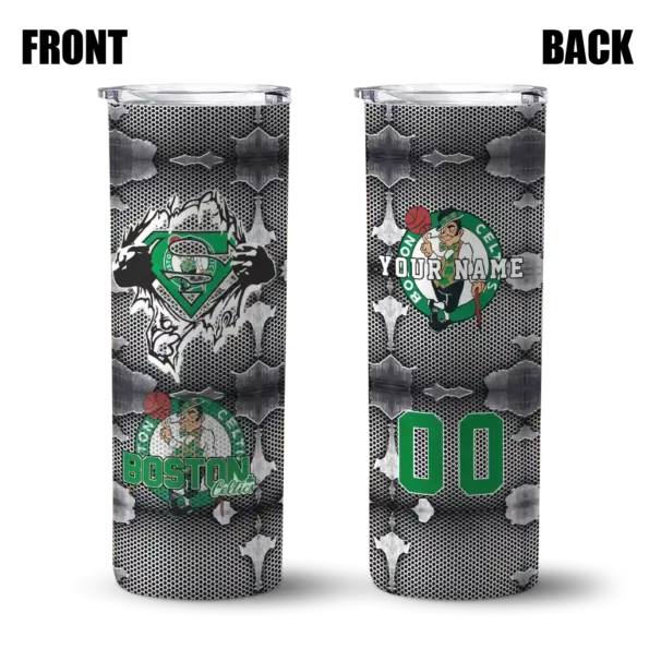 custom boston celtics chevron v green gray skinny tumbler fashion forward.webp