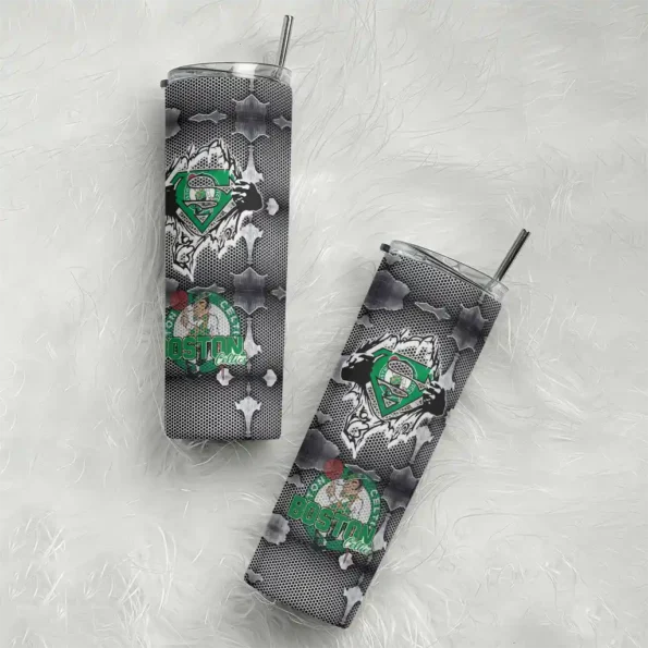 custom boston celtics chevron v green gray skinny tumbler top rated.webp