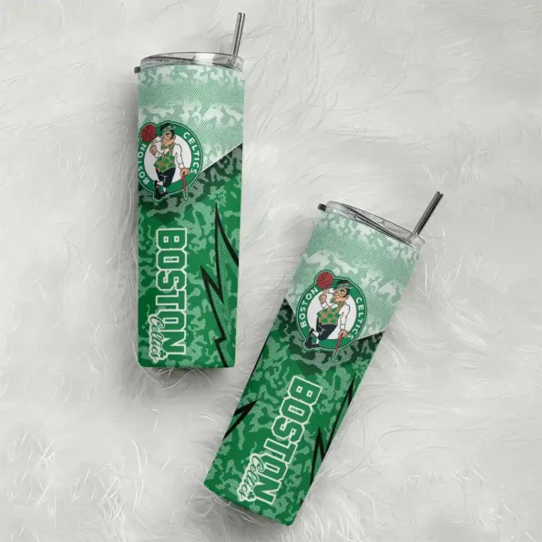 custom boston celtics spiral burst print green skinny tumbler top rated.webp